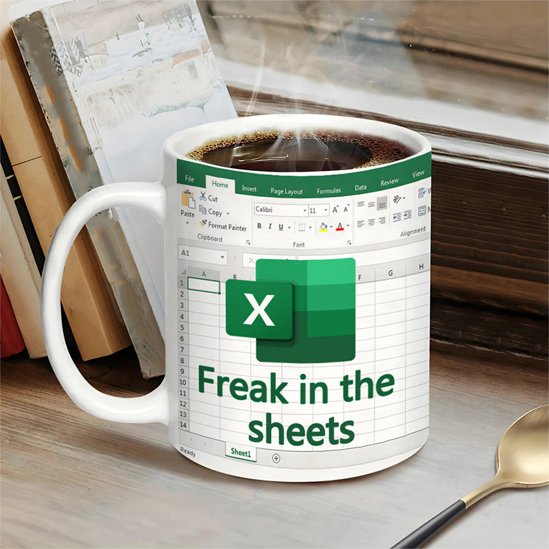 Humorvolle Excel-Tabellen Tasse