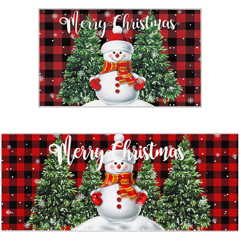 🎄✨Weihnachts-Küchenmatte für gemütliche Festtage - Rutschfest, leicht zu reinigen mit weihnachtlichen Dekormotiven