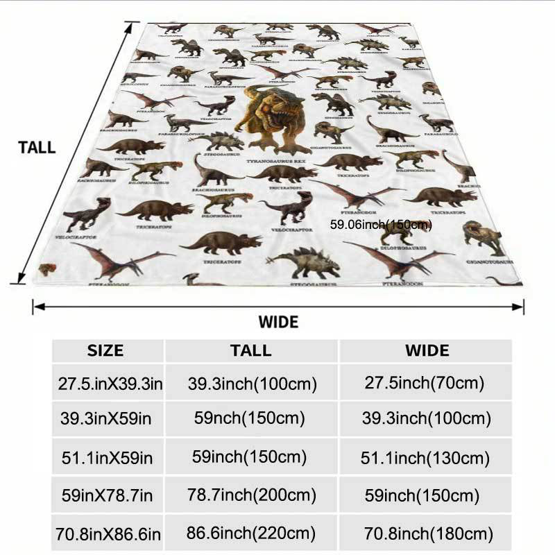 🔥Black-Friday-Mega-Angebot – 50 % Rabatt!🔥Weiche Decke mit Dinosaurier-Print