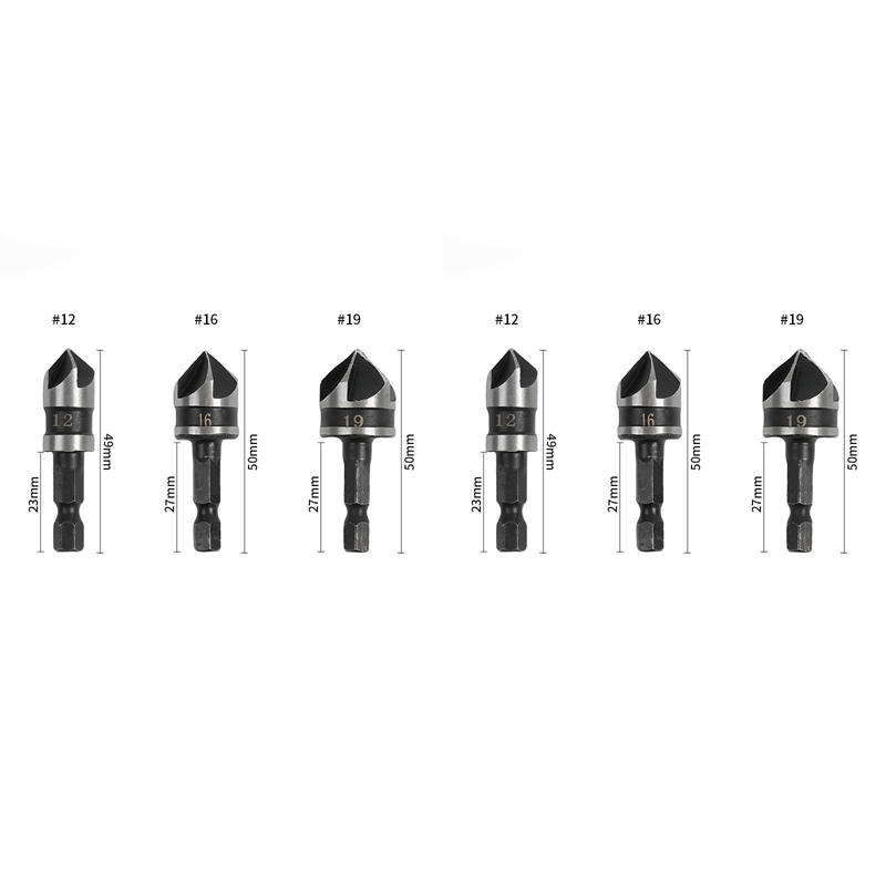 82° Senker mit 5 Schneiden – Zentrier-Senkbohrer-Set für Holzarbeiten 🪵🔩