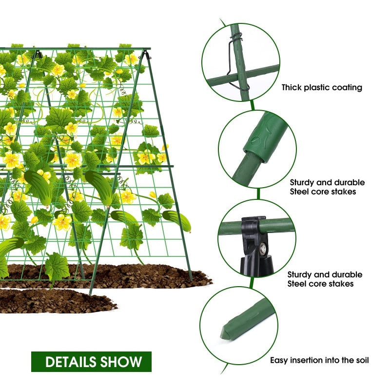 🌱 Vielseitige Rankhilfe für Garten & Gewächshaus – Flexibel erweiterbares Gitter für Gurken, Erbsen & Blumen – Platzsparende Vertikalbepflanzung