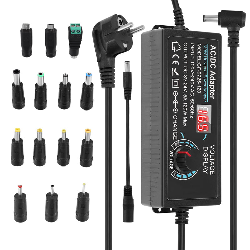 đ˘đ˘50 % Rabatt!! â°Einstellbares 3Vâ24V 3A Universal-AC/DC-Netzteil
