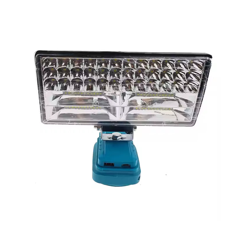 Makita 18V Arbeitslicht, 2-Modus LED Flutlicht mit zwei USB-Anschlüssen für Notfall