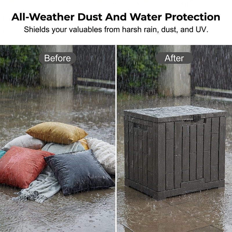 Wasserdichte Outdoor-Aufbewahrungsbox mit abschließbarem Deckel