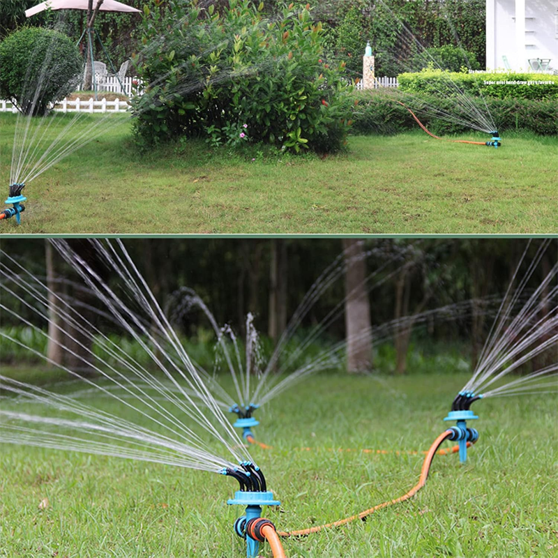 Flexibler Gartensprinkler mit 12 Düsen – einstellbar & gleichmäßige Bewässerung – ideal für Rasen, Beete & Pflanzen💧🌱