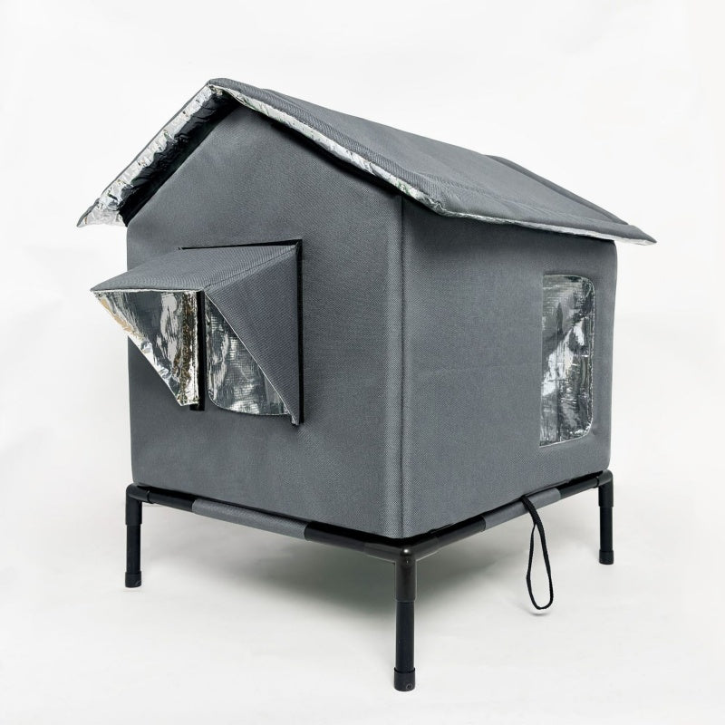 Wasserdichtes Outdoor-Katzenhaus – erhöht, zerlegbar & klappbar – ideal für verwilderte Katzen, Garten & Balkon – wetterfest & flexibel🐱🏠