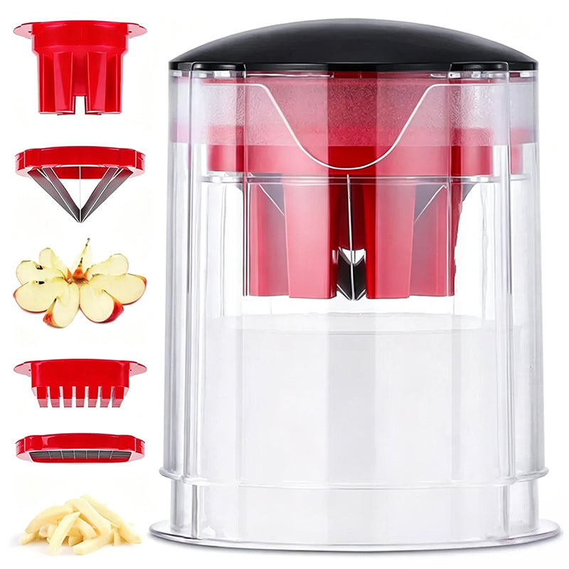🍎 Multifunktionaler Obstschneider 🔪 Zum Schneiden von Würfeln, Stücken & Spalten – Praktischer Küchenhelfer