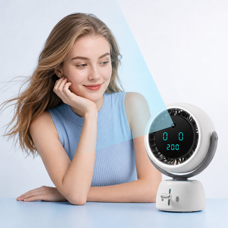 🛍️ 50 % Rabatt – Desktop-Lüfter mit intelligenter Gesichtserkennung & Verfolgung – geräuscharm, vielseitig & mit langer Akkulaufzeit 🔋
