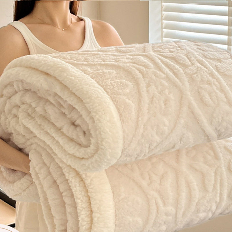 🌸🛋️ Kuschelige Teddy-Decke mit Blumenmuster – Weiche und warme Wohndecke für Sofa und Bett