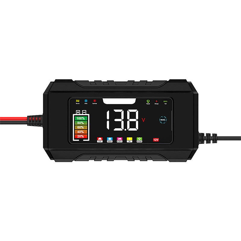 🔋🚗 9-stufiges Batterieladegerät mit LCD-Display – Intelligentes Kfz-Ladegerät mit Touch-Bedienung und Speicherfunktion