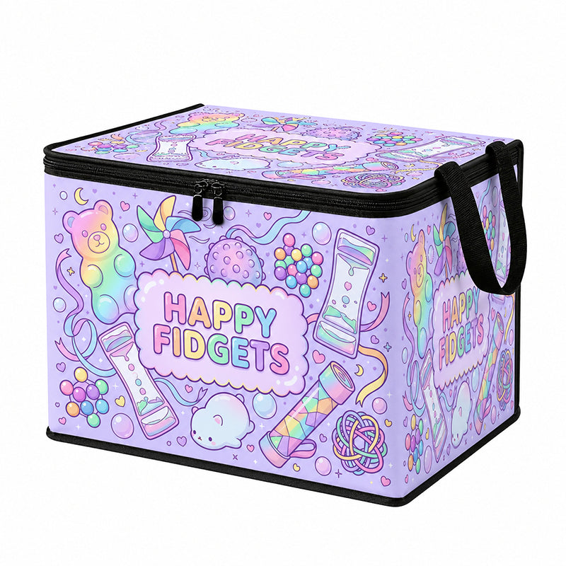 🐾🧸 Bunte Spielzeug-Aufbewahrungsbox mit Tiermotiven – Kinder Spielzeugkiste für Kinderzimmer und Zuhause