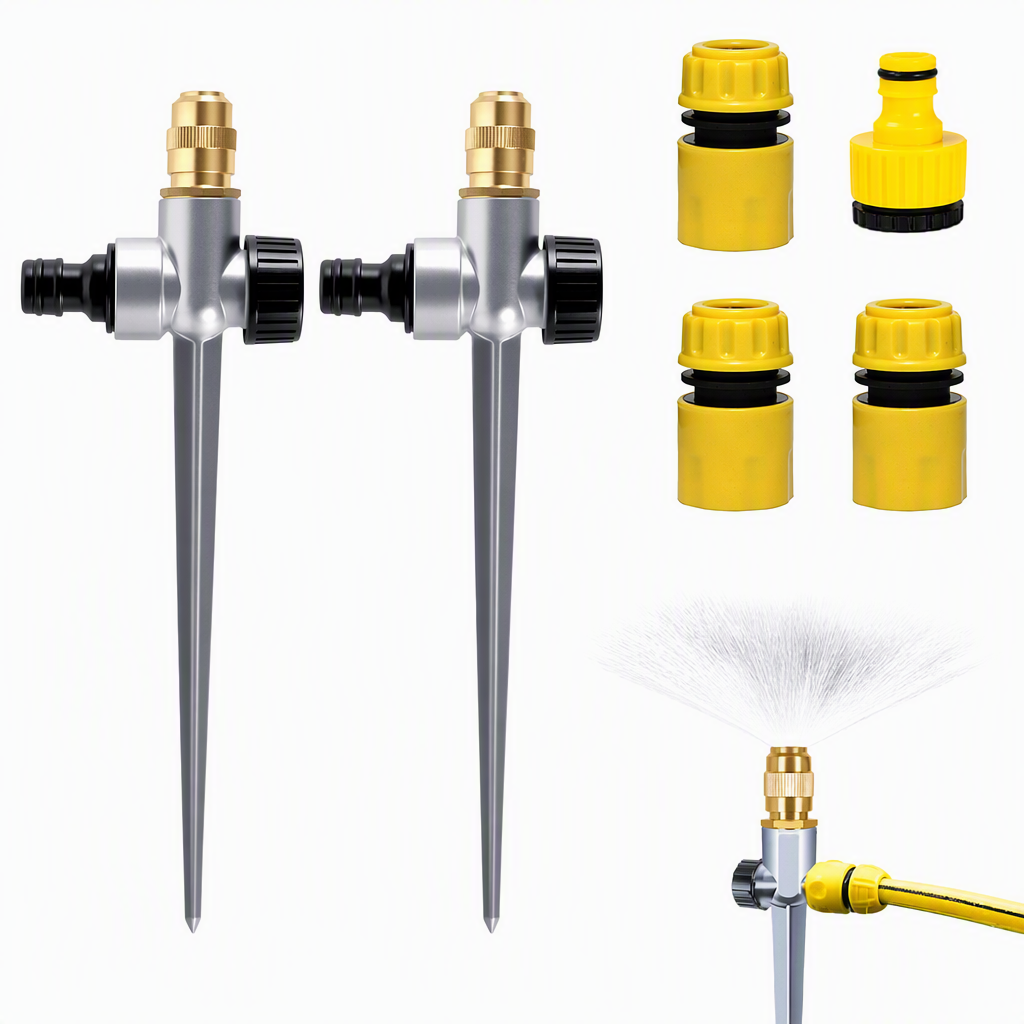 🌱 50 % Rabatt! Rotierender Gartensprinkler mit Messingdüse – Metall Rasensprenger für gleichmäßige Gartenbewässerung