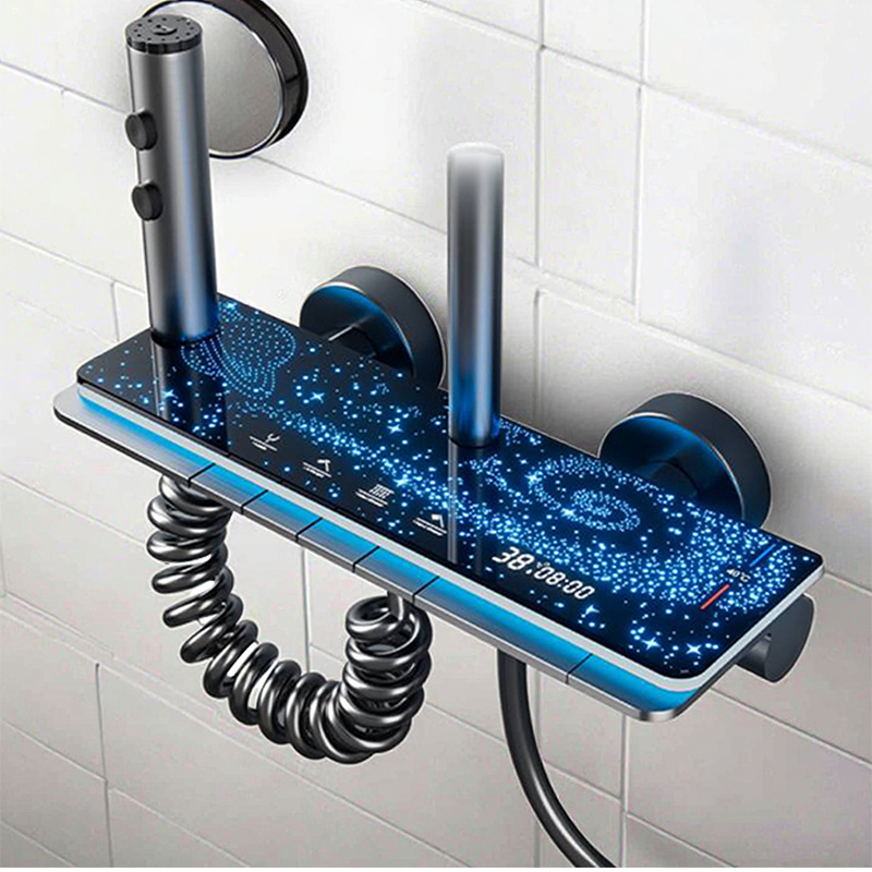 ⏰ Nur für kurze Zeit: 50% Rabatt – Duschset mit Digitalanzeige & Sternenhimmel-Ambiente, Klaviertasten-Bedienung🚿