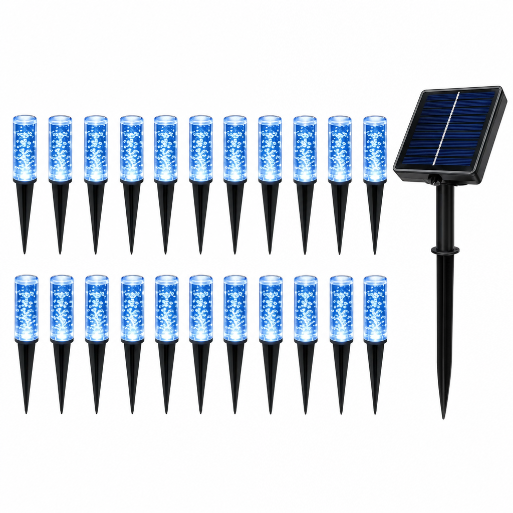 ☀️Solar-Kristallsäulen-Leuchten für den Gartenweg – wasserdicht & kabellos, automatische Beleuchtung für Rasen & Terrasse🌿✨