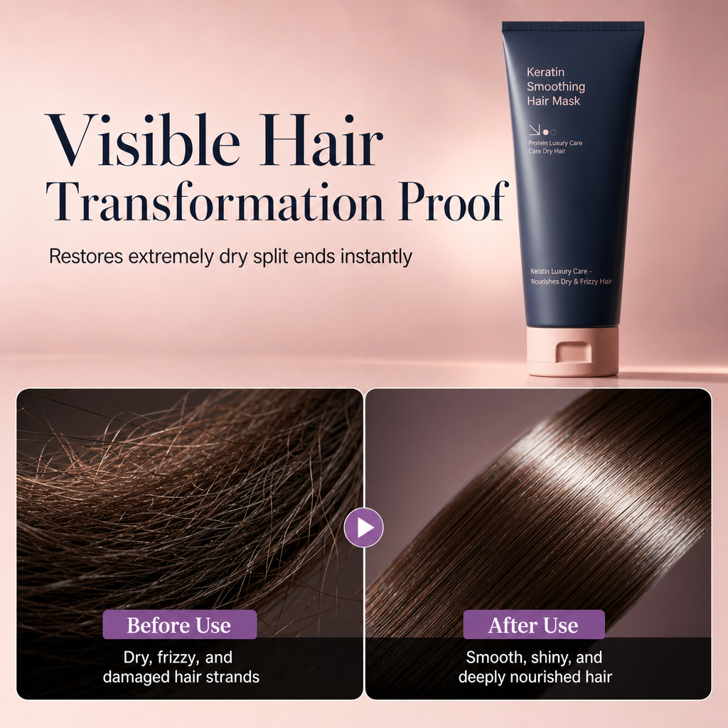 💆♀️ Keratin Haarmaske – pflegt & repariert trockenes, strapaziertes & frizziges Haar