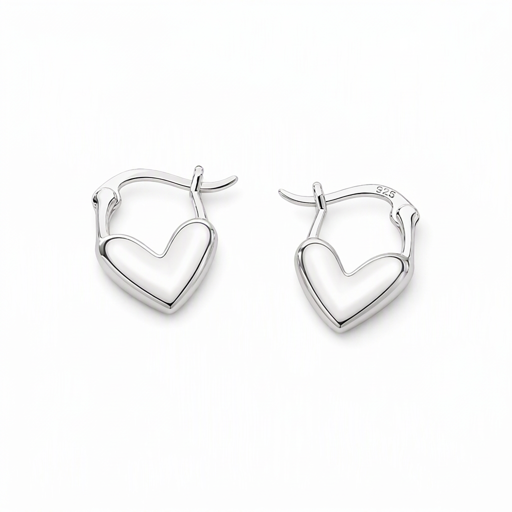 💕 50% RABATT! ✨ Kleine Herz-Creolen – Glatte Oberfläche & französischer Stil ✨