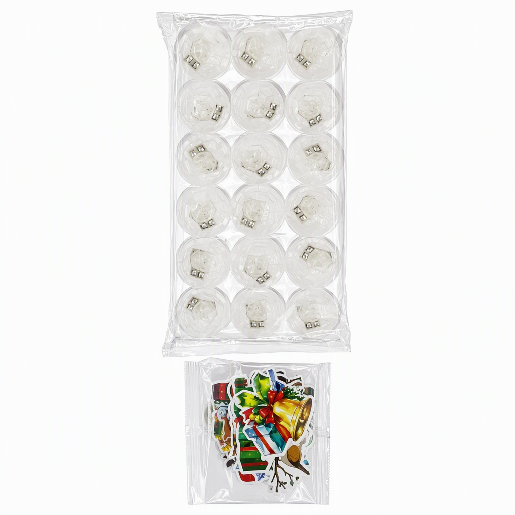 🎅 LED-Weihnachtsdeko 12er-Set – beleuchtete Figuren für Wand und Kühlschrank⭐