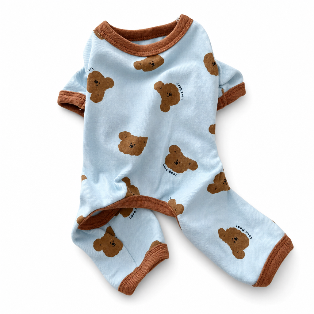 🐶 Süßer 4-Bein-Pyjama für kleine Hunde – Herbst-Loungewear, haarfrei & bequem für Bichon, Spitz, Yorkshire & Dackel