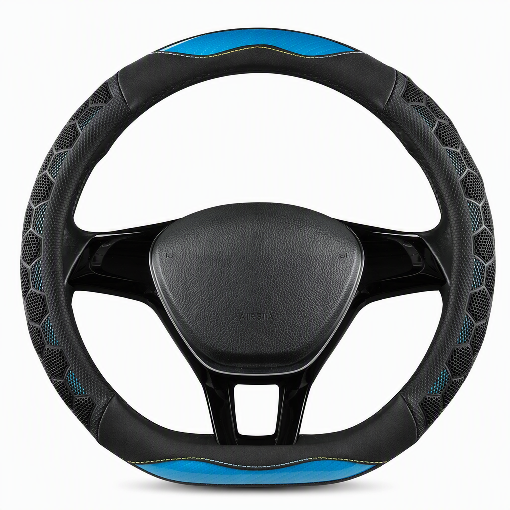 🚗 50% RABATT! Universal-Lenkradbezug mit Wabenmuster – rutschfest & sportlich, für alle Autos