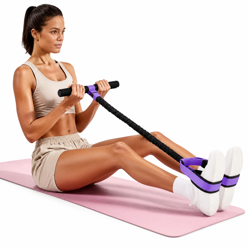 50% RABATT! 🏋️ Pedal-Widerstandsband 55 lbs – elastisches Zugseil für Bauch, Beine & Po, ideal für Zuhause