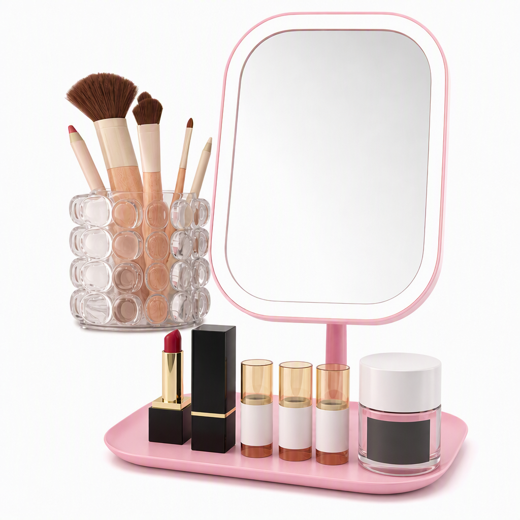 🪞 50% RABATT! 💄 Tragbarer faltbarer LED-Kosmetikspiegel für den Schreibtisch – kompakt & ideal fürs Wohnheim