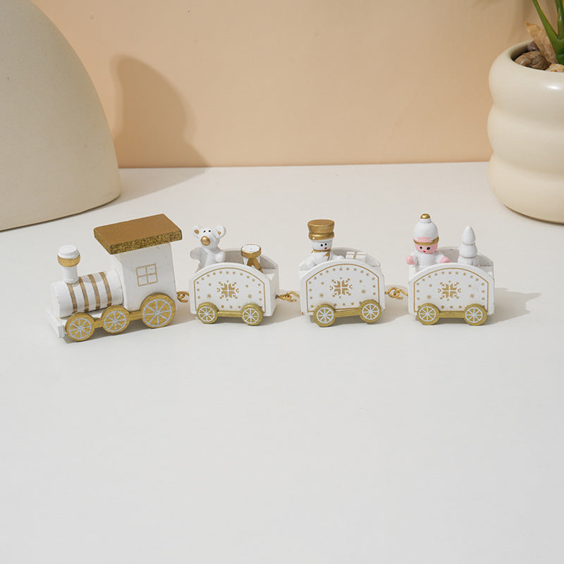 ⏳Zeitlich begrenztes Angebot⏳ Mini-Weihnachtszug aus Kunststoff – festliche Tisch- und Fensterdekoration, einzeln oder als 4-teiliges Set