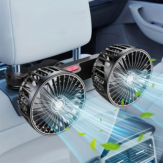 🌬️ Multifunktionaler Kfz-Lüfter für Rücksitze – 3-stufige Windgeschwindigkeit, leiser Betrieb & flexible Montage an Kopfstützen, perfekt für Auto, SUV & Wohnmobil 🛣️