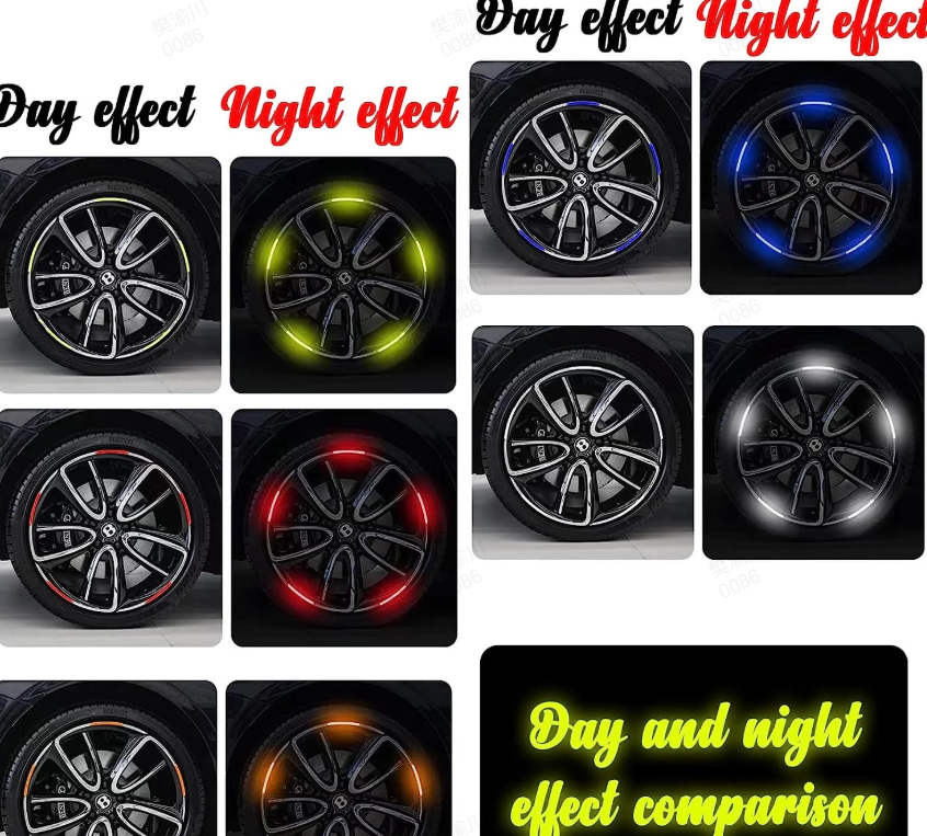 Reflektierende Auto-Felgenaufkleber（Kaufen Sie 2 genug für das Vorderrad Kaufen Sie 4 für das ganze Auto）