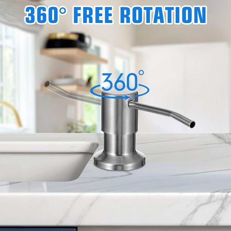 🧴 Edelstahl-Seifenspender für Spülbecken – mit verlängertem Silikonschlauch & praktischer Pumpe, ideal für Küche & Bad 🚰