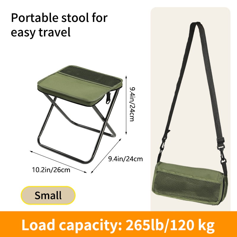 🏕️🎣Faltbarer Rucksack-Hocker – tragbarer Klappstuhl & Tasche in einem, ideal für Camping, Angeln & Wandern