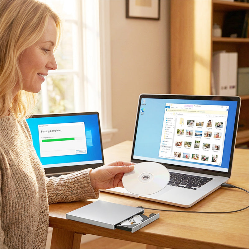 📢 50 % RABATT !! 💿 USB-Externes CD/DVD-Laufwerk – Plug & Play für alte Fotos, Musik & Dateien (ohne Laufwerk am Laptop?) ✨