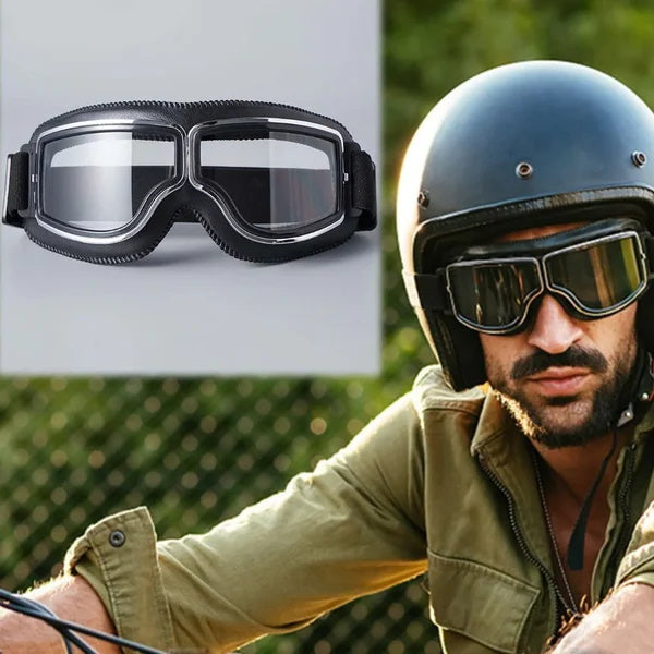 🏍️ 50% RABATT! 🕶️  Retro-Motorradbrille im Harley-Stil – winddicht & staubdicht, für Chopper, Cruiser & Offroad