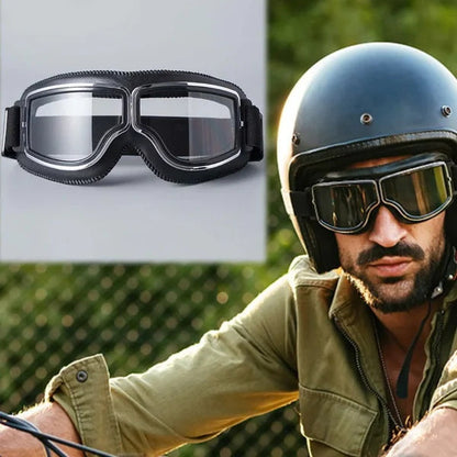 🏍️ 50% RABATT! 🕶️  Retro-Motorradbrille im Harley-Stil – winddicht & staubdicht, für Chopper, Cruiser & Offroad