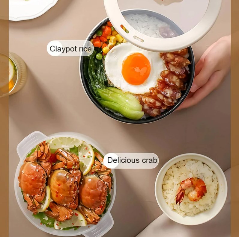 🔥 Nur für kurze Zeit!🍚Mini Reiskocher mit Antihaftbeschichtung – Kompakt, tragbar und ideal für 1–2 Personen