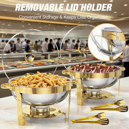 ⌛ Nur noch 3 Tage – 50 % auf alles! ⏰Edelstahl-Aufwärmpfannen-Buffet-Set