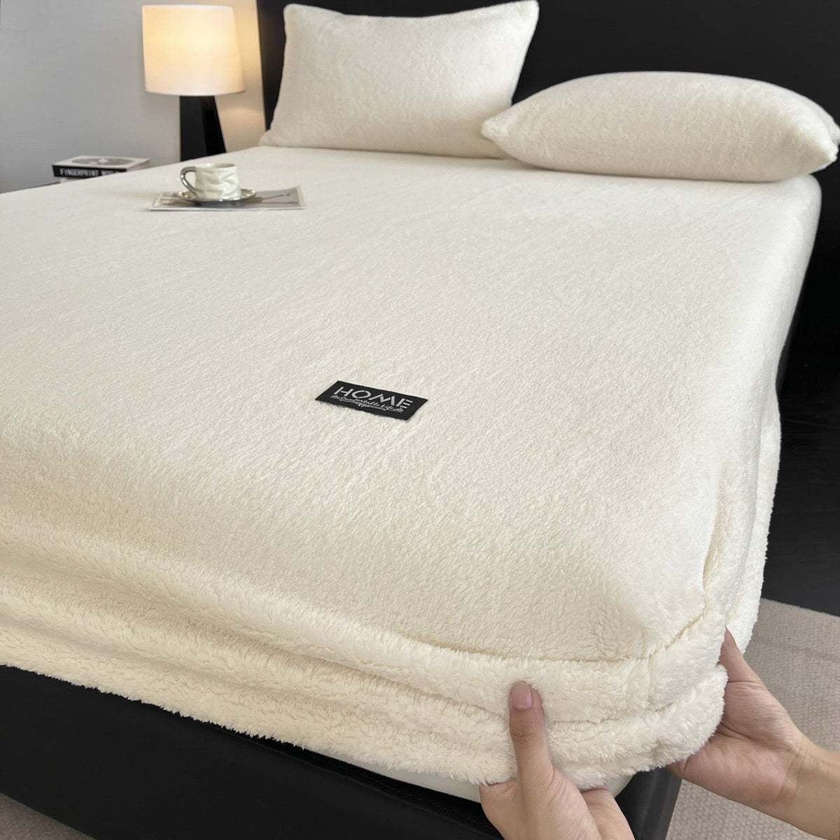 🔥50 % RABATT 🛏️ Verdicktes Spannbettlaken aus Halb-Fleece für Herbst & Winter – einfarbig, extra warm & kuschelig