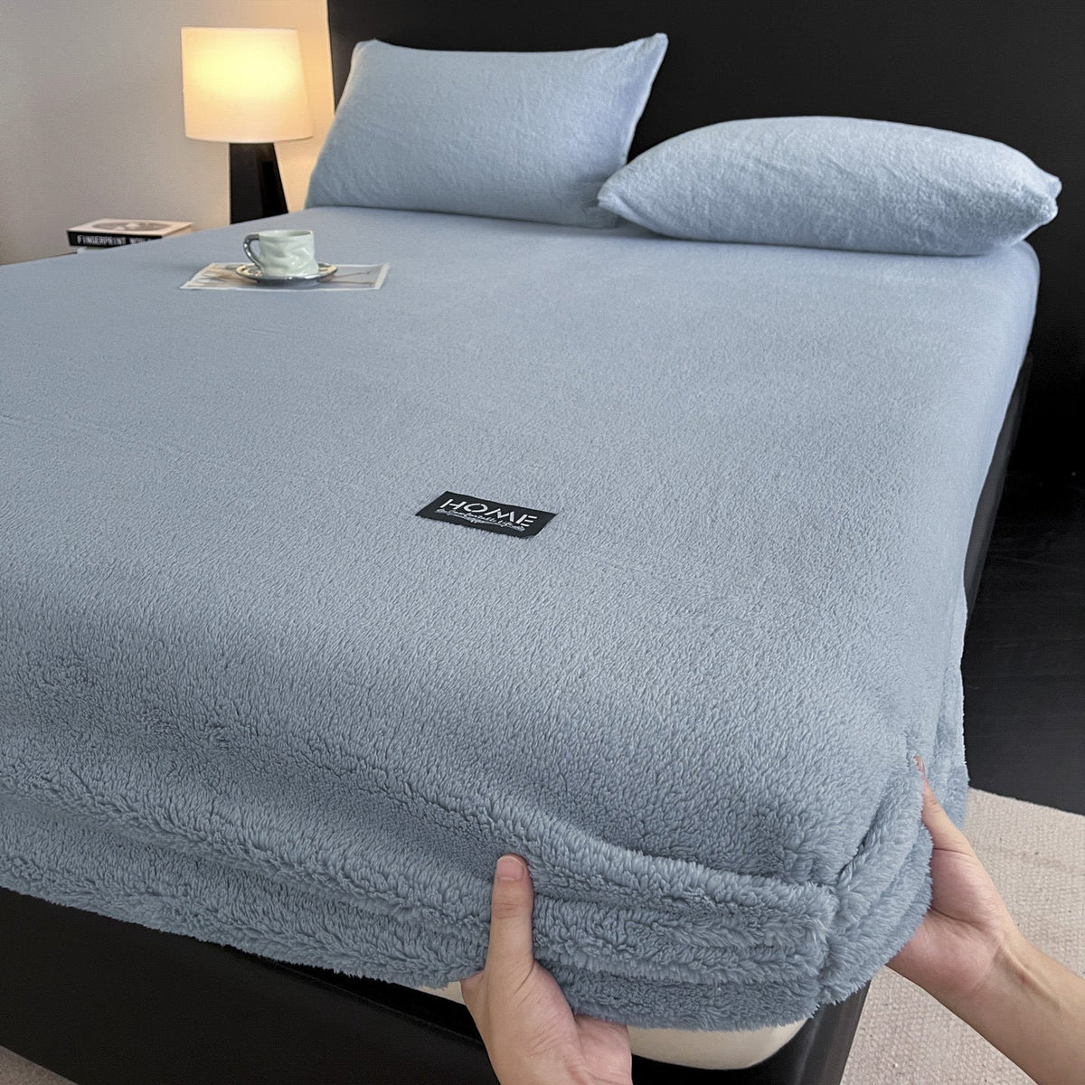 🔥50 % RABATT 🛏️ Verdicktes Spannbettlaken aus Halb-Fleece für Herbst & Winter – einfarbig, extra warm & kuschelig