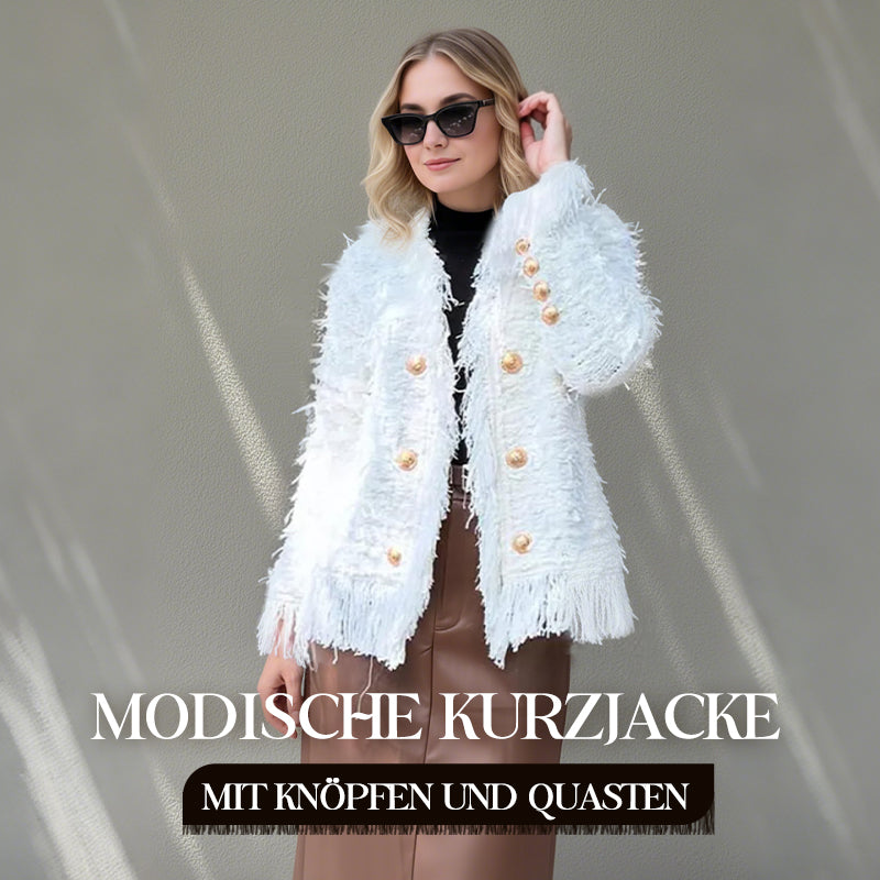 💗LETZTER TAG AKTION - 50% RABATT💗Herbstliche Eleganz: Damen Kurzjacke mit Quasten und Zierknöpfen für alle Anlässe 🍂