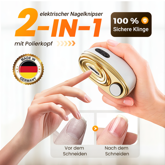 Elektrischer Nagelschneider 2-in-1 – Schneiden & Feilen mit integriertem Sicherheitsschutz ✂️