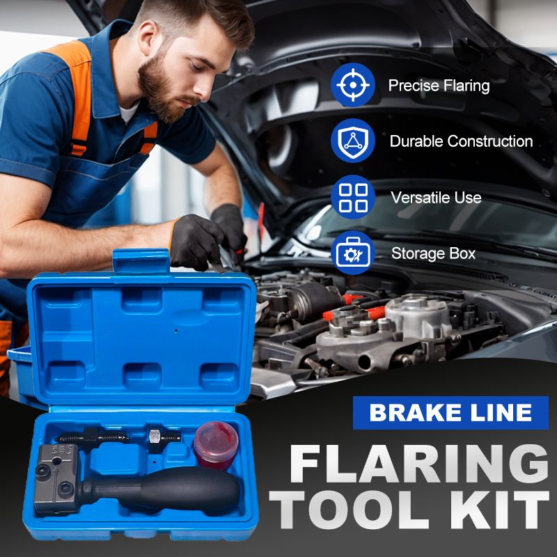 🔧 Professionelles Bremsleitungsbördelwerkzeug-Set – Universell passend für Autos, Lastwagen und Motorräder