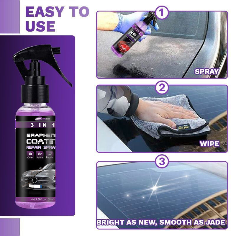 🔥Neujahrsverkauf🔥 3-IN-1 Hoher Schutz Schnelles Auto-Beschichtung Spray
