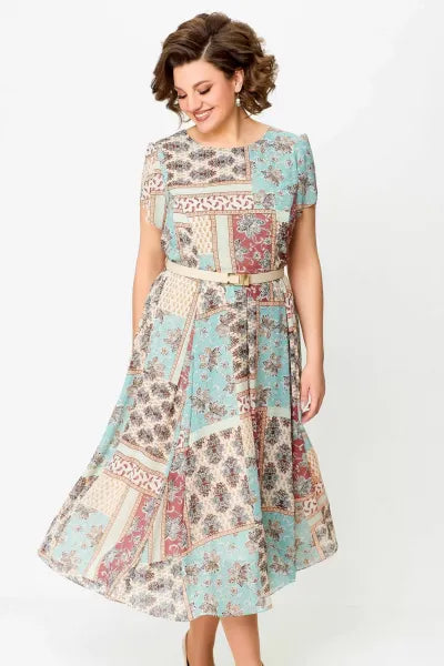 🔥 "NEUHEIT 2025 – Exklusiv nur in limitierter Stückzahl!" ✨ Patchwork-Kleid – bequem & elegant