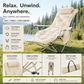 🪑 50% RABATT! 🏕️ Verstellbarer Campingstuhl mit Fußstütze ⛺ Klappbar, 4-fach Verstellbar & Ideal für Camping, Garten und Freizeit