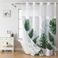Doppellagiges Duschvorhang-Set mit Futter – Abnehmbar, Ohne Haken, Weißer Waffel-Design🚿🛁