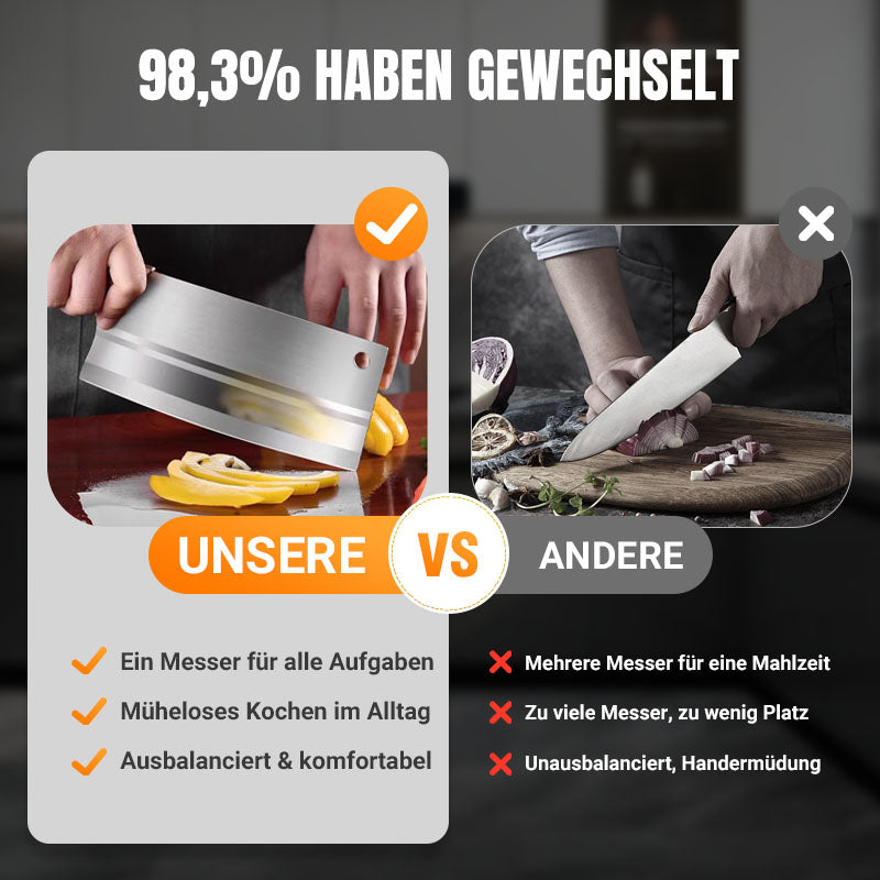 Geschmiedetes Küchenmesser aus rostfreiem Stahl – Scharf, langlebig & ergonomisch