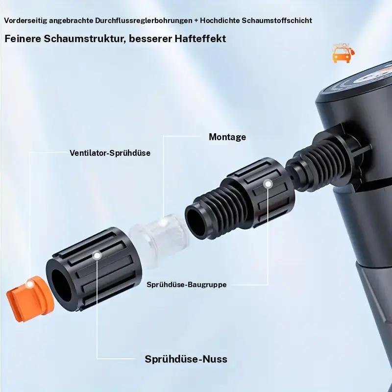 🧼 Kabelloser Elektro-Schaumspritzpistole für die Autowäsche – wiederaufladbarer PA-Schaumbecher, Druckluftunterstützung & leistungsstarke Reinigung 🚗