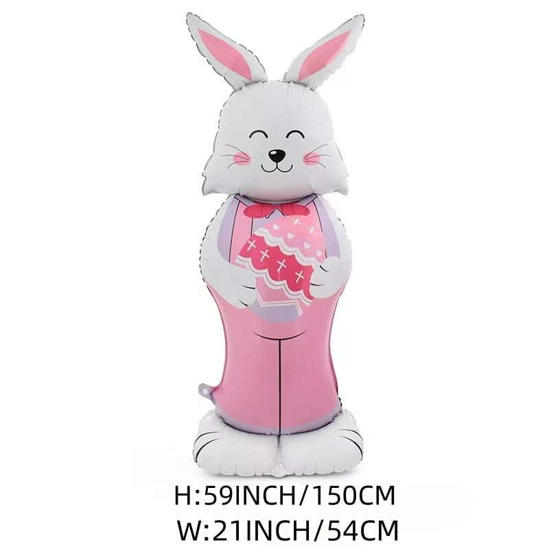 🎁 Oster-Frühbucher-Sale 🐰 Riesen 3D-Steh-Hase-Ballon – selbststehend für festliche Stimmung