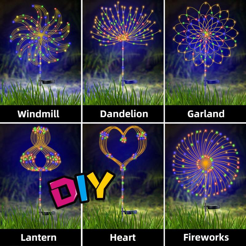 🛍️ 50 % Rabatt – 200 LED Solar-Feuerwerkslichter, 8 Modi, IP65 – wetterfest & warmweiß für Garten, Terrasse & Party 🌟