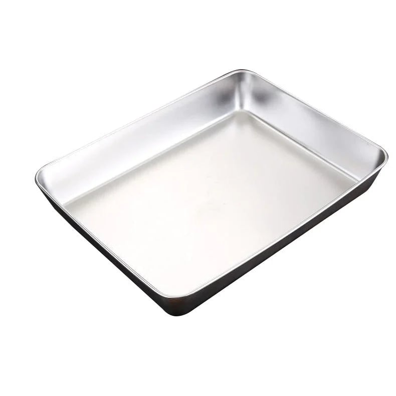 🎁【1+1 gratis】 Quadratische Platte aus Edelstahl (mit Deckel)