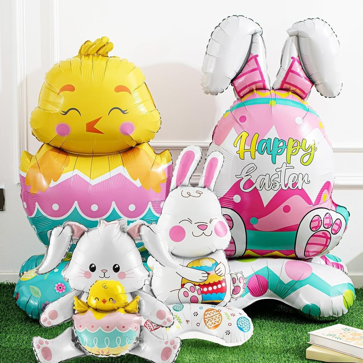 🎁 Oster-Frühbucher-Sale 🐰 Riesen 3D-Steh-Hase-Ballon – selbststehend für festliche Stimmung